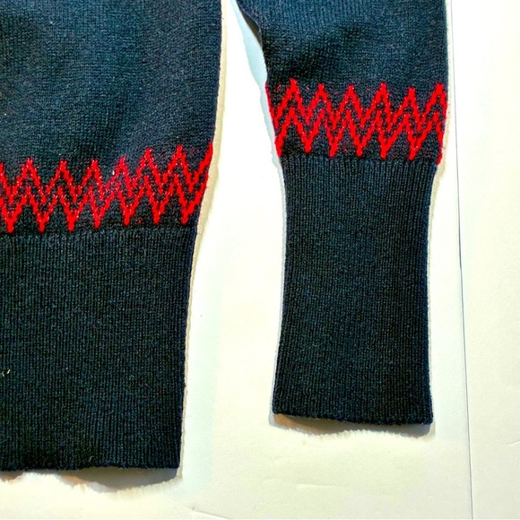 Tommy Hilfiger Sweater Womens Small Fair Isle Wool Cotton Sequin Nordic Ski - Picture 3 of 7